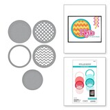 Spellbinders Spotlight Frames & Florals Stitched Edge Circle Backgrounds Dies (S5-634)