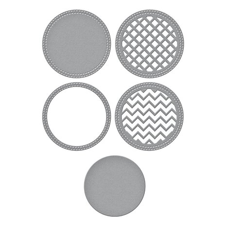 Spellbinders Spotlight Frames & Florals Stitched Edge Circle Backgrounds Dies (S5-634) Spellbinders Spotlight Frames & Florals Stitched Edge Circle Backgrounds Dies (S5-634)