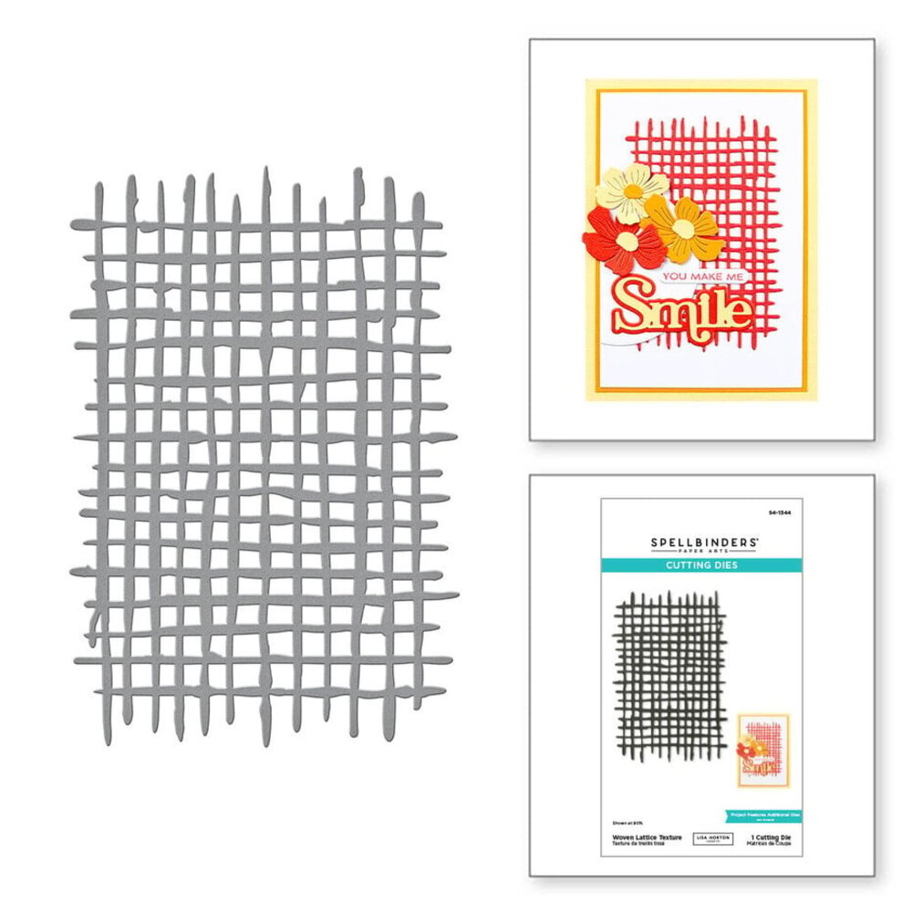 Spellbinders Spotlight Frames & Florals Woven Lattice Texture Dies (S4-1344)