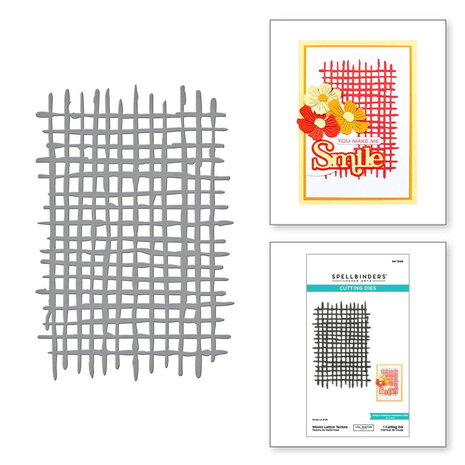 Spellbinders Spotlight Frames & Florals Woven Lattice Texture Dies (S4-1344)