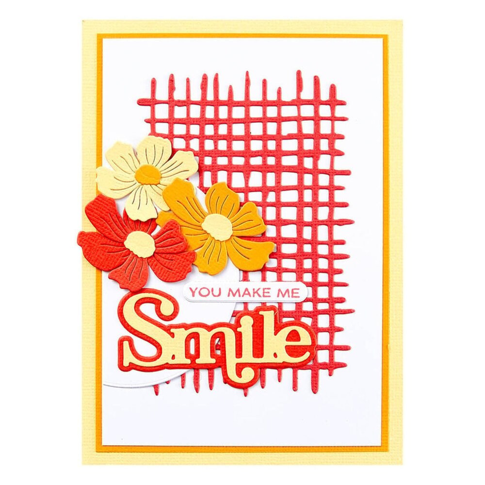 Spellbinders Spotlight Frames & Florals Woven Lattice Texture Dies (S4-1344)