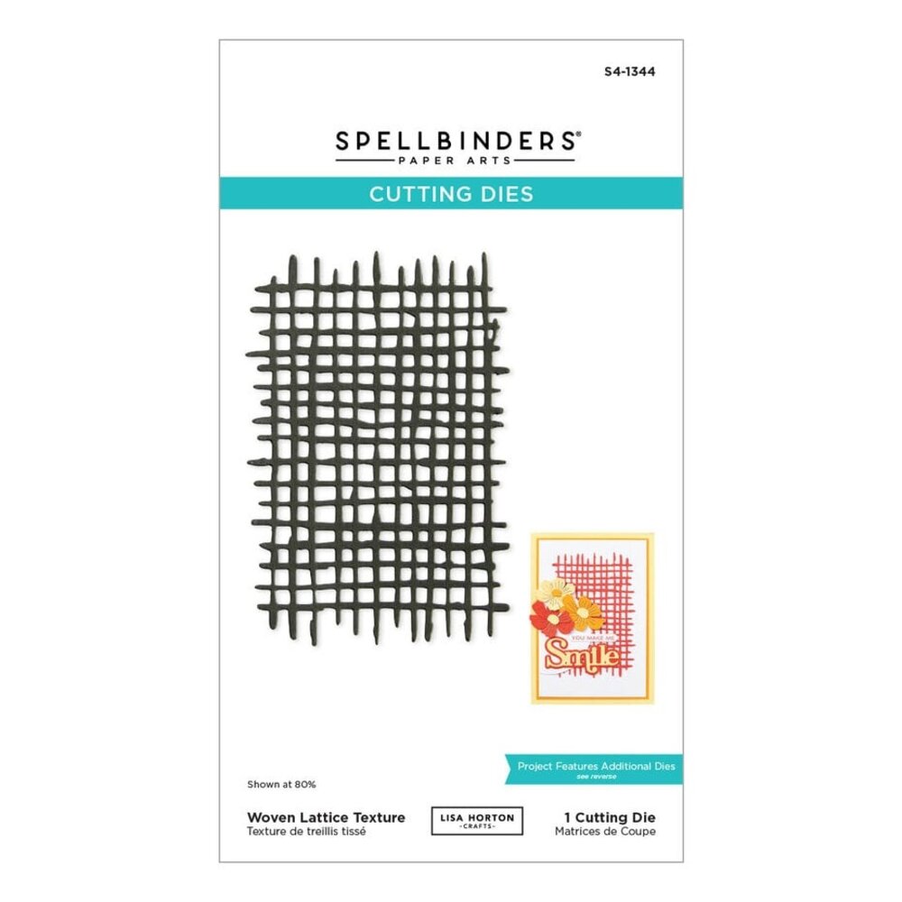 Spellbinders Spotlight Frames & Florals Woven Lattice Texture Dies (S4-1344)