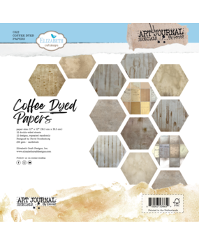 Elizabeth Craft Designs Remember Moments 12x12 Inch Paper Pack Coffee Dyed Papers (C022)