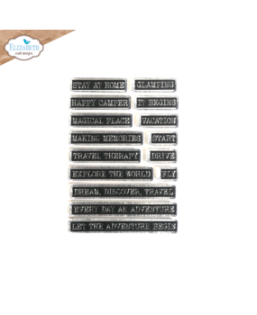 Elizabeth Craft Designs Remember Moments A6 Clear Stamps Travel Phrases (CS365) Elizabeth Craft Designs Remember Moments A6 Clear Stamps Travel Phrases (CS365)