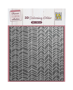 Nellie Snellen 3D Embossing Folder Chevron (EF3D090)