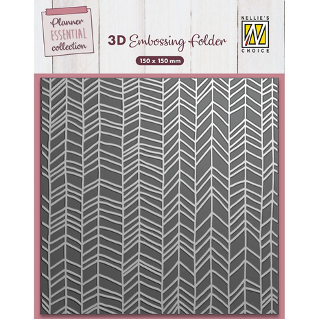 Nellie Snellen 3D Embossing Folder Chevron (EF3D090) Nellie Snellen 3D Embossing Folder Chevron (EF3D090)