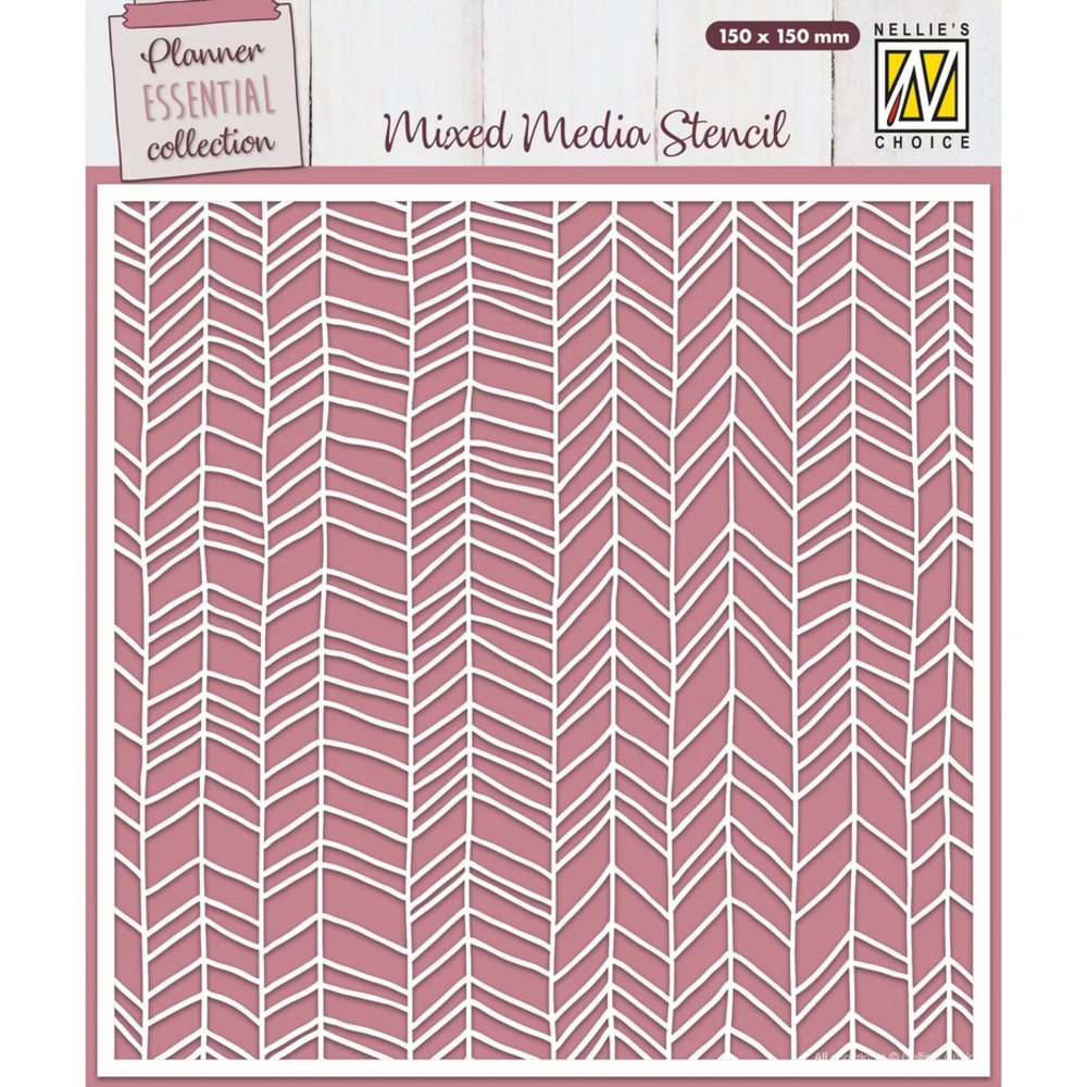Nellie Snellen Chevron Masking Stencil (MMS4K-067) Nellie Snellen Chevron Masking Stencil (MMS4K-067)