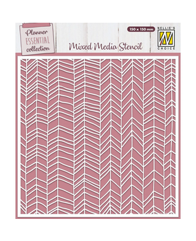 Nellie Snellen Chevron Masking Stencil (MMS4K-067)