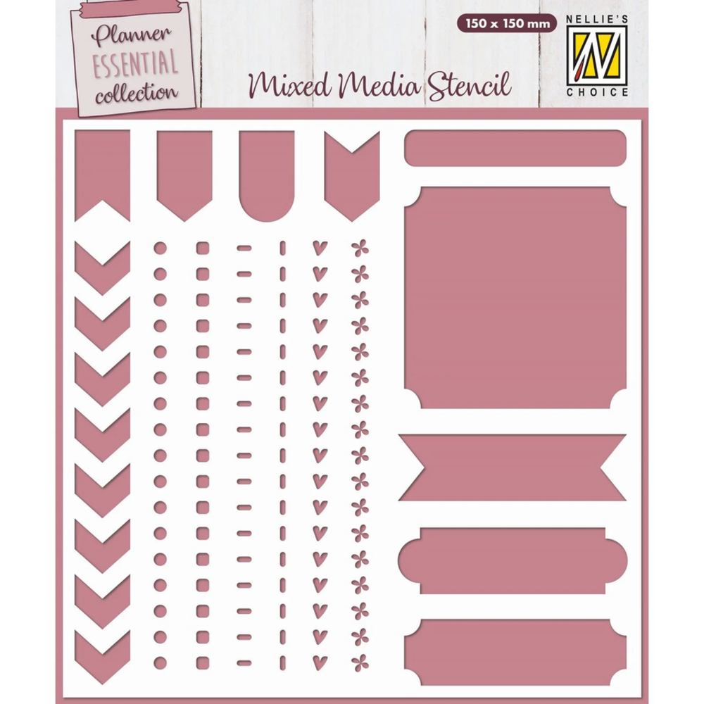 Nellie Snellen Journal Masking Stencil (MMS4K-068) Nellie Snellen Journal Masking Stencil (MMS4K-068)