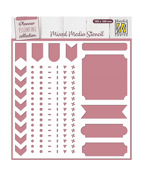 Nellie Snellen Journal Masking Stencil (MMS4K-068) Nellie Snellen Journal Masking Stencil (MMS4K-068)