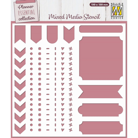 Nellie Snellen Journal Masking Stencil (MMS4K-068) Nellie Snellen Journal Masking Stencil (MMS4K-068)