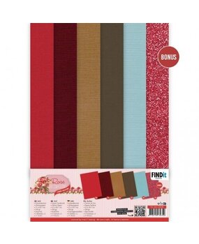 Yvonne Creations Rose Decorations A4 Linen Cardstock Pack (YC-A4-10028)