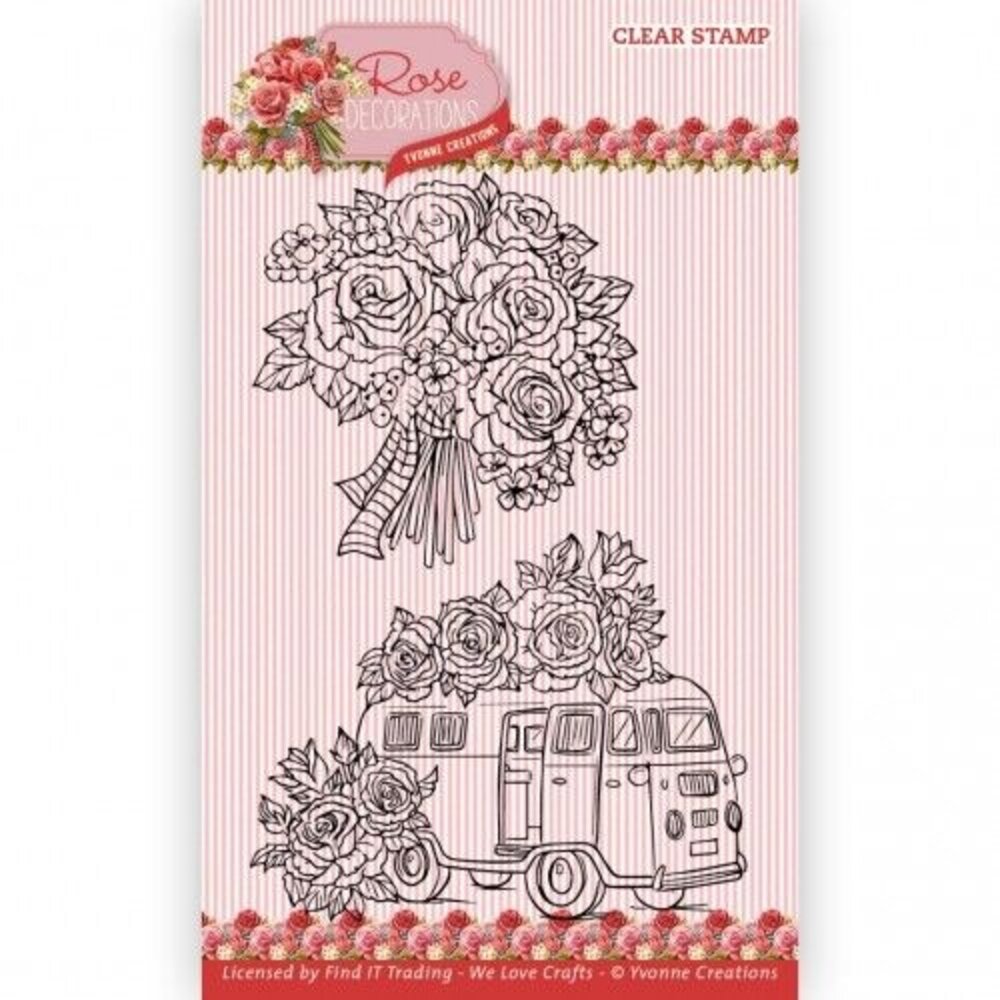 Yvonne Creations Rose Decorations Clear Stamp Set Suitcase (YCCS10085) Yvonne Creations Rose Decorations Clear Stamp Set Suitcase (YCCS10085)