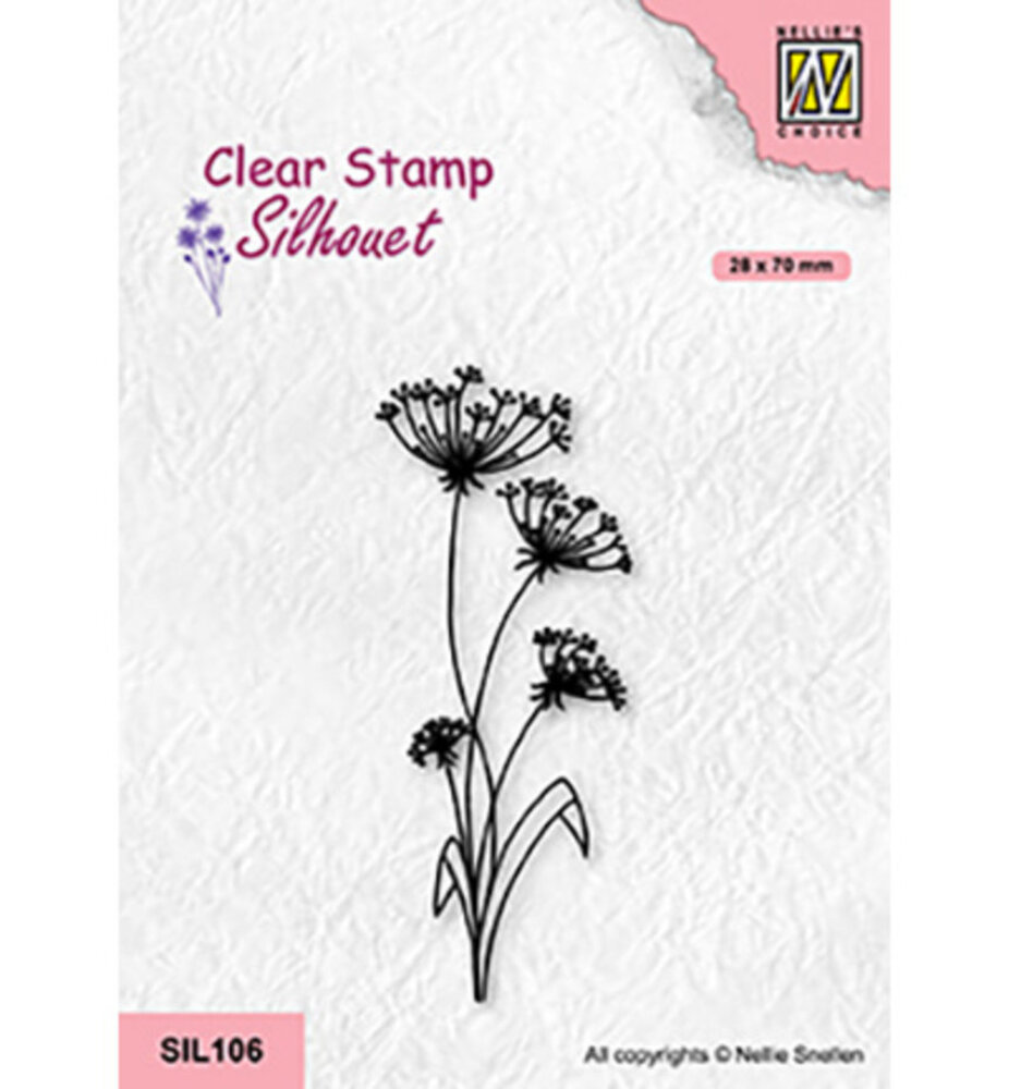 Nellie Snellen Clear Stamp Flowers 19 (SIL106)