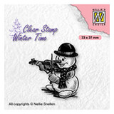 Nellie Snellen Clear Stamp Snowman with Violin (WT009)*