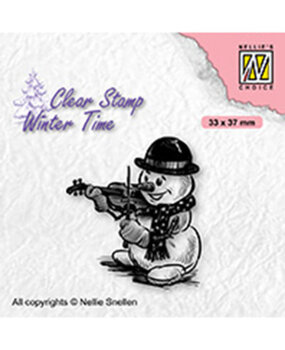 Nellie Snellen Clear Stamp Snowman with Violin (WT009)*