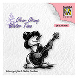 Nellie Snellen Clear Stamp Snowman with Guitar (WT008)*