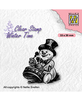Nellie Snellen Clear Stamp Snowman with Drum (WT007)*