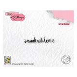 Nellie Snellen Clear Stamp Text Made With Love (DTCS031)