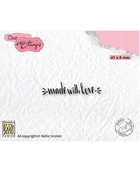Nellie Snellen Clear Stamp Text Made With Love (DTCS031)