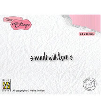 Nellie Snellen Clear Stamp Text Made With Love (DTCS031) Nellie Snellen Clear Stamp Text Made With Love (DTCS031)