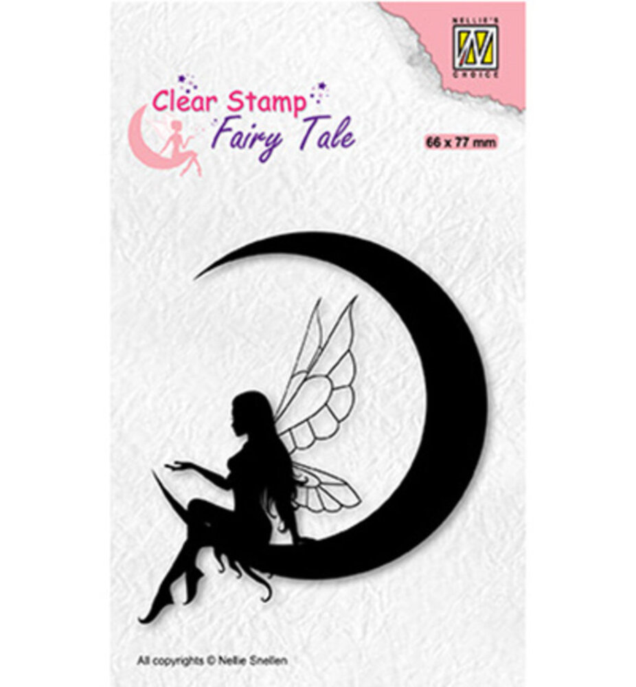 Nellie Snellen Fairy Tale Elf On The Moon Clear Stamp (FTCS036)