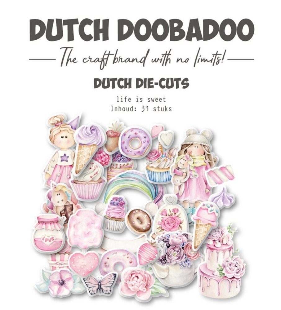 Dutch Doobadoo Dutch Die-Cuts Life is Sweet 1 (474.007.038) Dutch Doobadoo Dutch Die-Cuts Life is Sweet 1 (474.007.038)