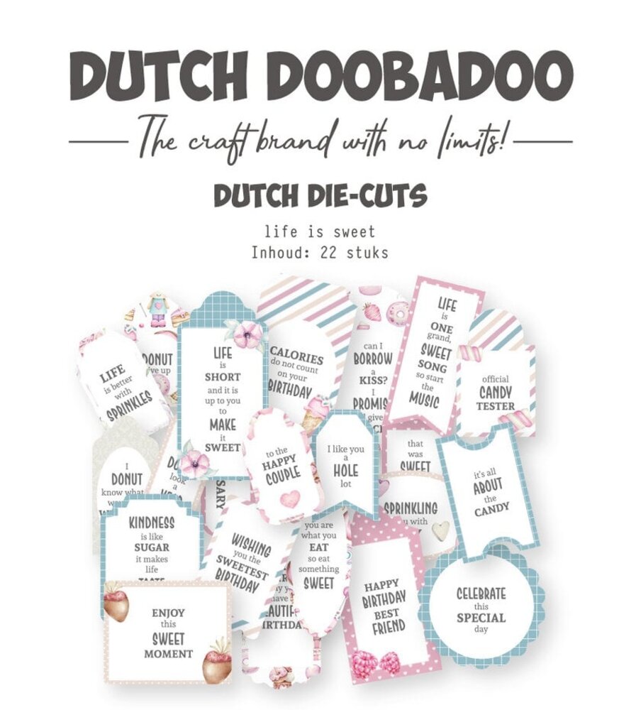 Dutch Doobadoo Dutch Die-Cuts Life is Sweet 2 (474.007.039) Dutch Doobadoo Dutch Die-Cuts Life is Sweet 2 (474.007.039)