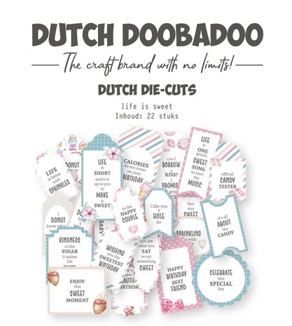 Dutch Doobadoo Dutch Die-Cuts Life is Sweet 2 (474.007.039) Dutch Doobadoo Dutch Die-Cuts Life is Sweet 2 (474.007.039)