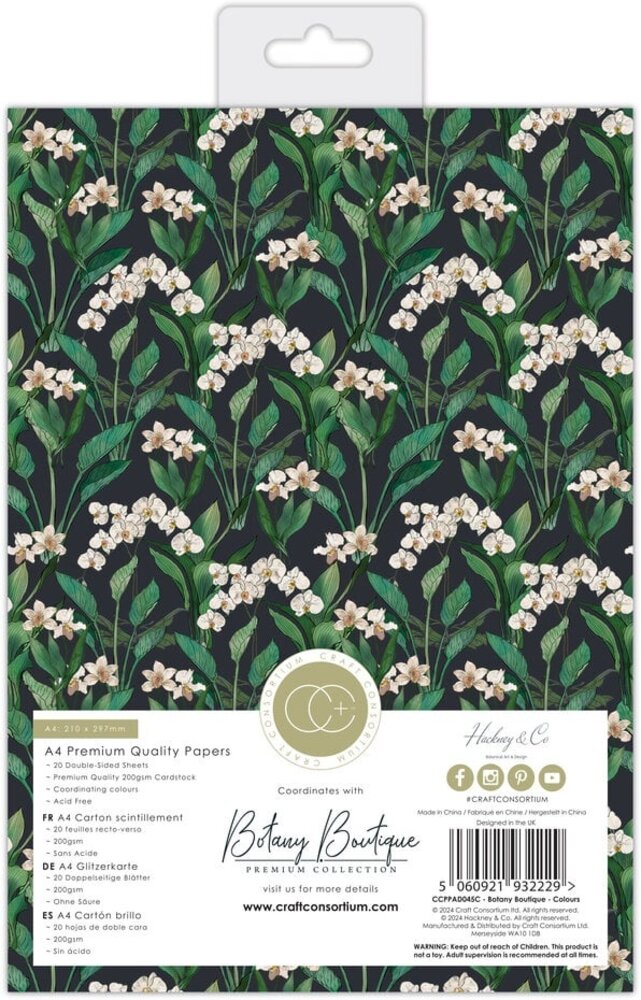 Craft Consortium Botany Boutique A4 Paper Pad (CCPPAD045C) Craft Consortium Botany Boutique A4 Paper Pad (CCPPAD045C)