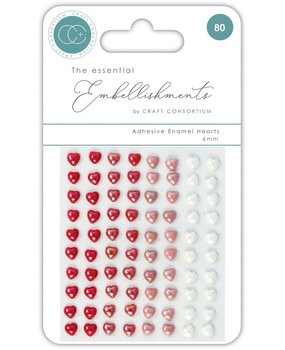 Craft Consortium The Essential Adhesive Enamel Hearts (CEADOT001) Craft Consortium The Essential Adhesive Enamel Hearts (CEADOT001)