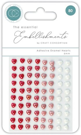 Craft Consortium The Essential Adhesive Enamel Hearts (CEADOT001) Craft Consortium The Essential Adhesive Enamel Hearts (CEADOT001)