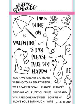 Heffy Doodle Beary Big Heart Clear Stamps (HFD0018) Heffy Doodle Beary Big Heart Clear Stamps (HFD0018)