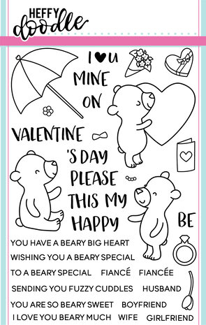 Heffy Doodle Beary Big Heart Clear Stamps (HFD0018) Heffy Doodle Beary Big Heart Clear Stamps (HFD0018)