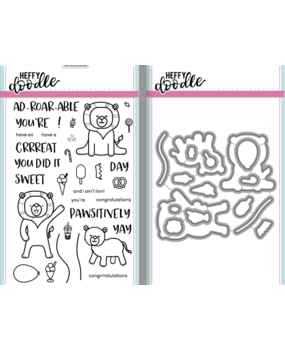 Heffy Doodle Ad-Roar-Able Lions Stamp & Die Set (HFD0007) Heffy Doodle Ad-Roar-Able Lions Stamp & Die Set (HFD0007)