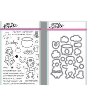 Heffy Doodle Lucky Friends Stamp & Die Set (HFD00021) Heffy Doodle Lucky Friends Stamp & Die Set (HFD00021)