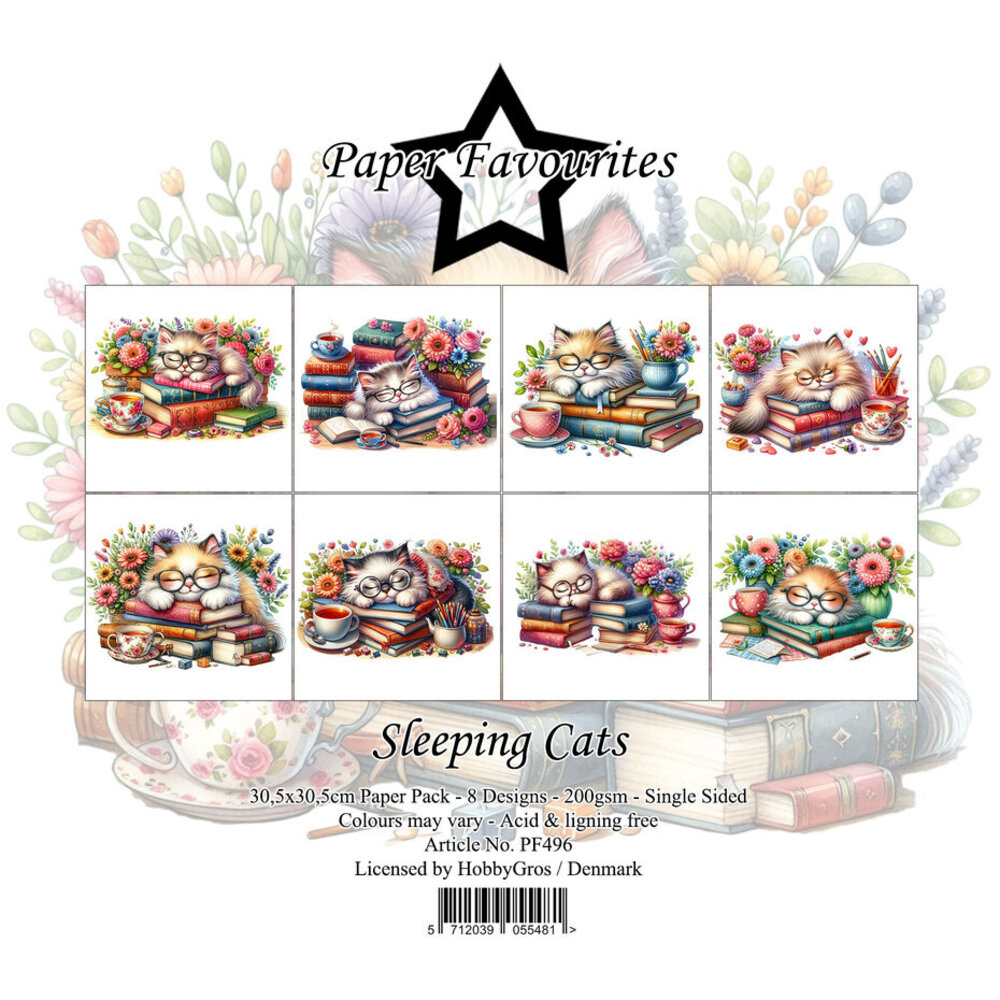 Paper Favourites Sleeping Cats 12x12 Inch Paper Pack (PF496) Paper Favourites Sleeping Cats 12x12 Inch Paper Pack (PF496)
