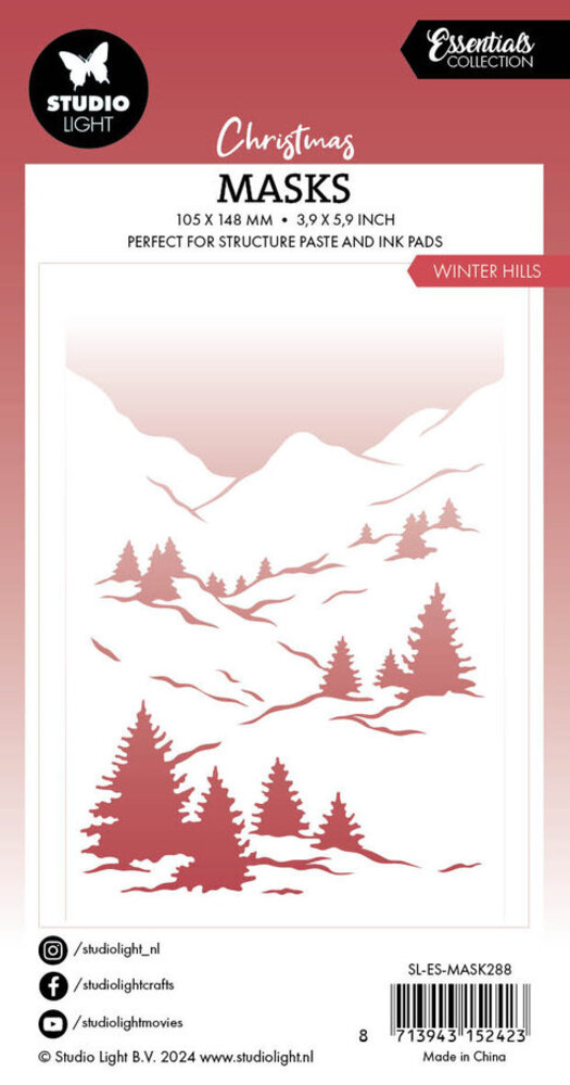 Studio Light Christmas Essentials Winter Hills Masking Stencil (SL-ES-MASK288)