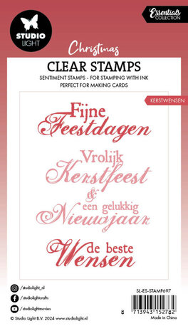 Studio Light Christmas Essentials Clear Stamps Kerstwensen (SL-ES-STAMP697)