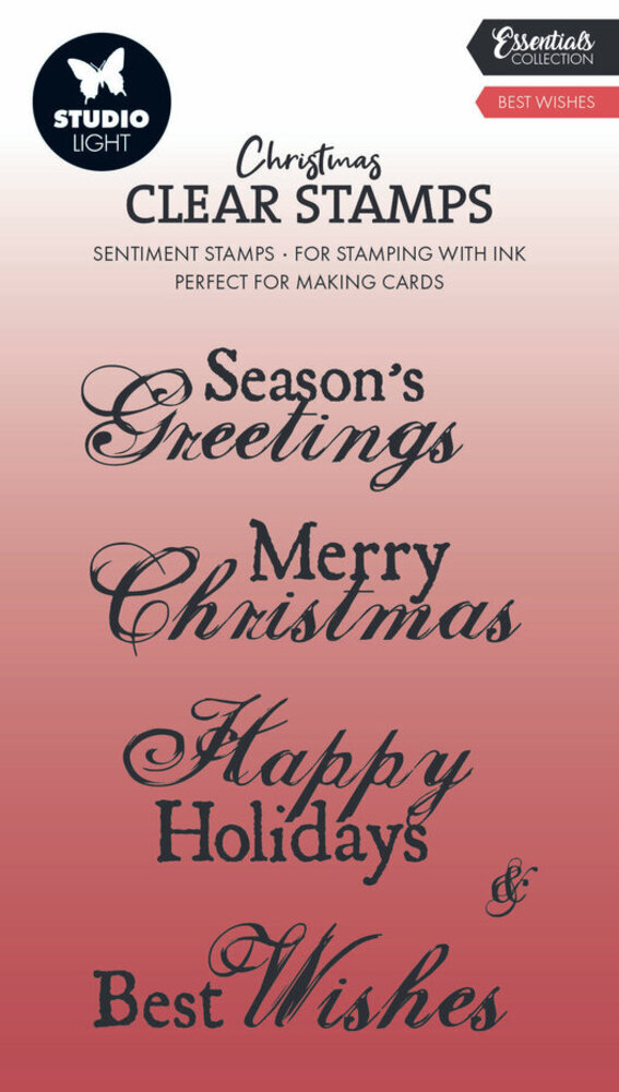 Studio Light Christmas Essentials Clear Stamps Best Wishes (SL-ES-STAMP698) Studio Light Christmas Essentials Clear Stamps Best Wishes (SL-ES-STAMP698)