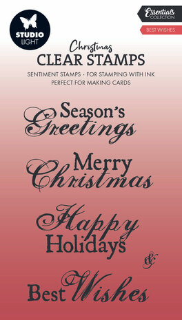Studio Light Christmas Essentials Clear Stamps Best Wishes (SL-ES-STAMP698) Studio Light Christmas Essentials Clear Stamps Best Wishes (SL-ES-STAMP698)