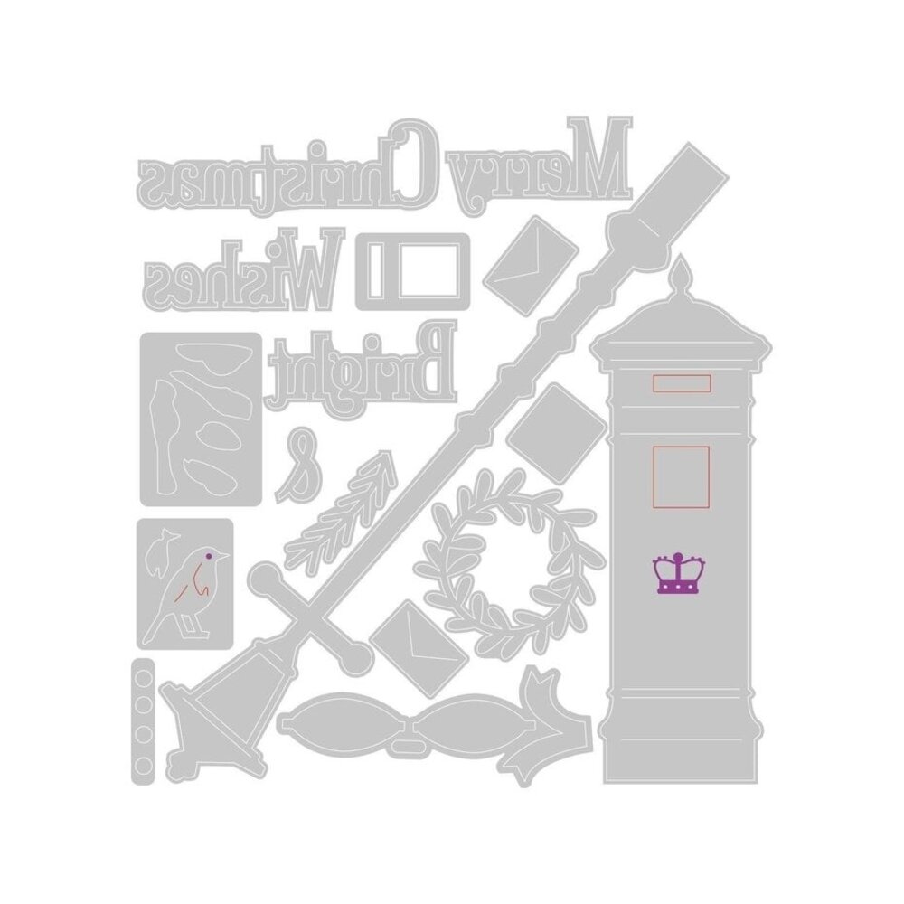 Sizzix Thinlits Die Set Letters at Christmas (666687)