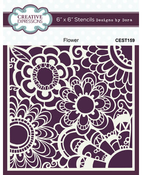 Creative Expressions Flower 6x6 Inch Stencil (CEST159) Creative Expressions Flower 6x6 Inch Stencil (CEST159)