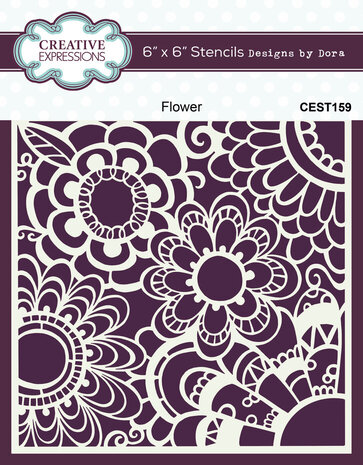 Creative Expressions Flower 6x6 Inch Stencil (CEST159) Creative Expressions Flower 6x6 Inch Stencil (CEST159)