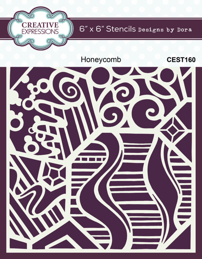 Creative Expressions Honeycomb 6x6 Inch Stencil (CEST160) Creative Expressions Honeycomb 6x6 Inch Stencil (CEST160)