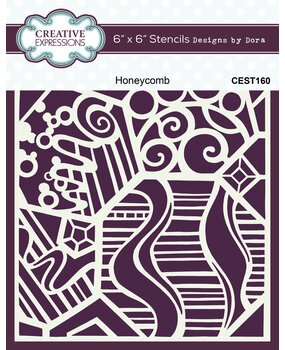 Creative Expressions Honeycomb 6x6 Inch Stencil (CEST160) Creative Expressions Honeycomb 6x6 Inch Stencil (CEST160)