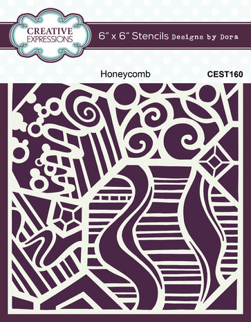 Creative Expressions Honeycomb 6x6 Inch Stencil (CEST160) Creative Expressions Honeycomb 6x6 Inch Stencil (CEST160)