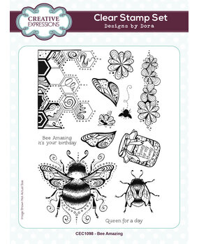 Creative Expressions Designs by Dora A5 Clear Stamp Bee Amazing (CEC1098) Creative Expressions Designs by Dora A5 Clear Stamp Bee Amazing (CEC1098)