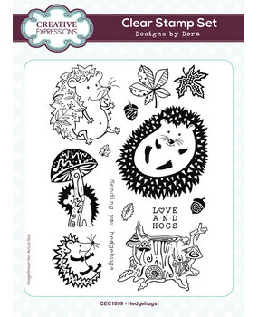 Creative Expressions Designs by Dora A5 Clear Stamp Hedgehugs (CEC1099) Creative Expressions Designs by Dora A5 Clear Stamp Hedgehugs (CEC1099)
