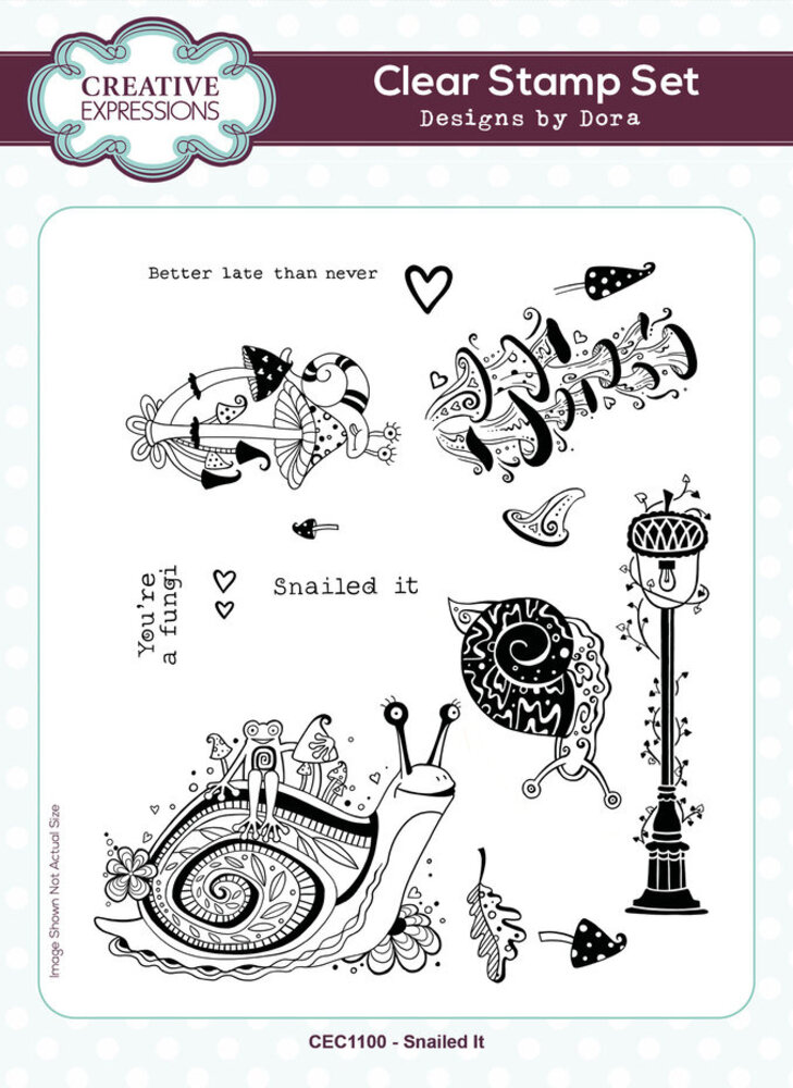 Creative Expressions Designs by Dora A5 Clear Stamp Snailed It (CEC1100)